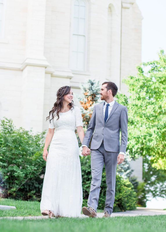 Matt & Natalie at the Manti Temple