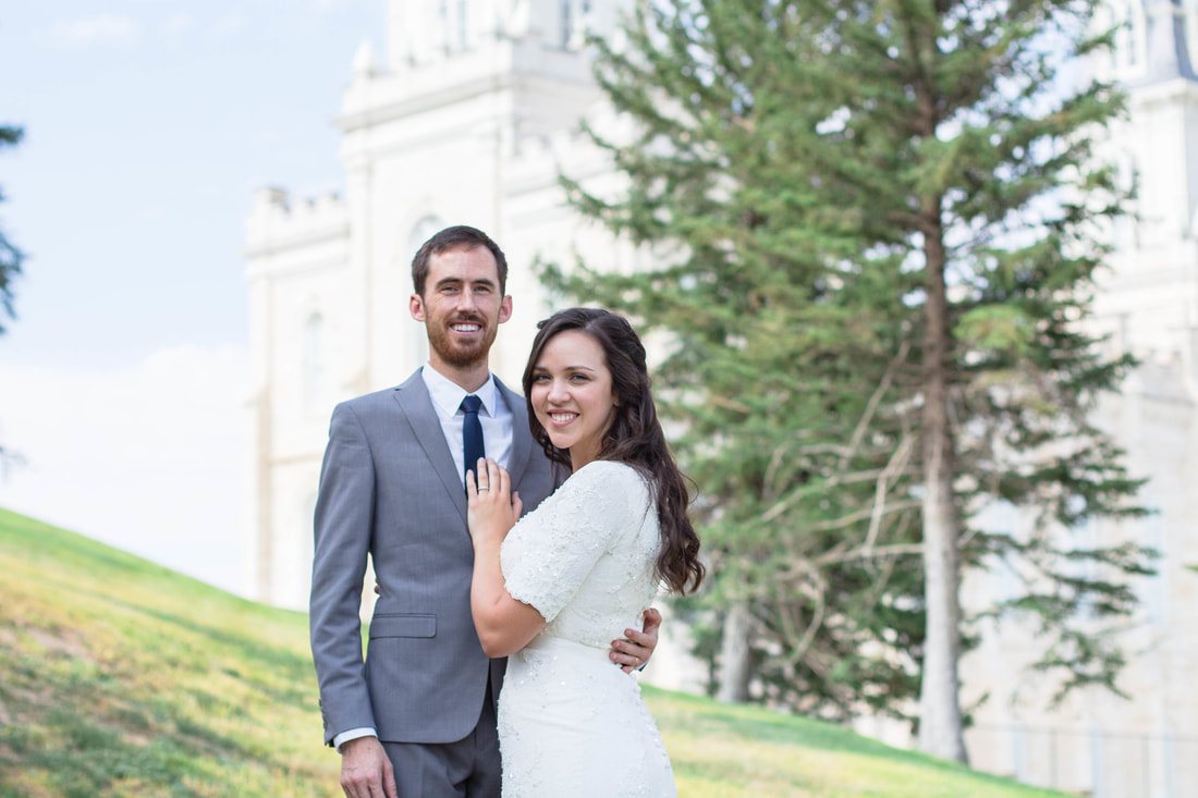 Matt & Natalie at the Manti Temple