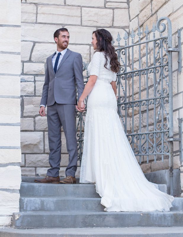 Matt & Natalie at the Manti Temple