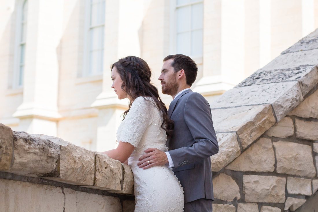 Matt & Natalie at the Manti Temple